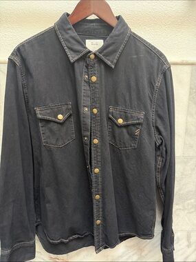 Billy Reid Black Casual Button-Down Shirt